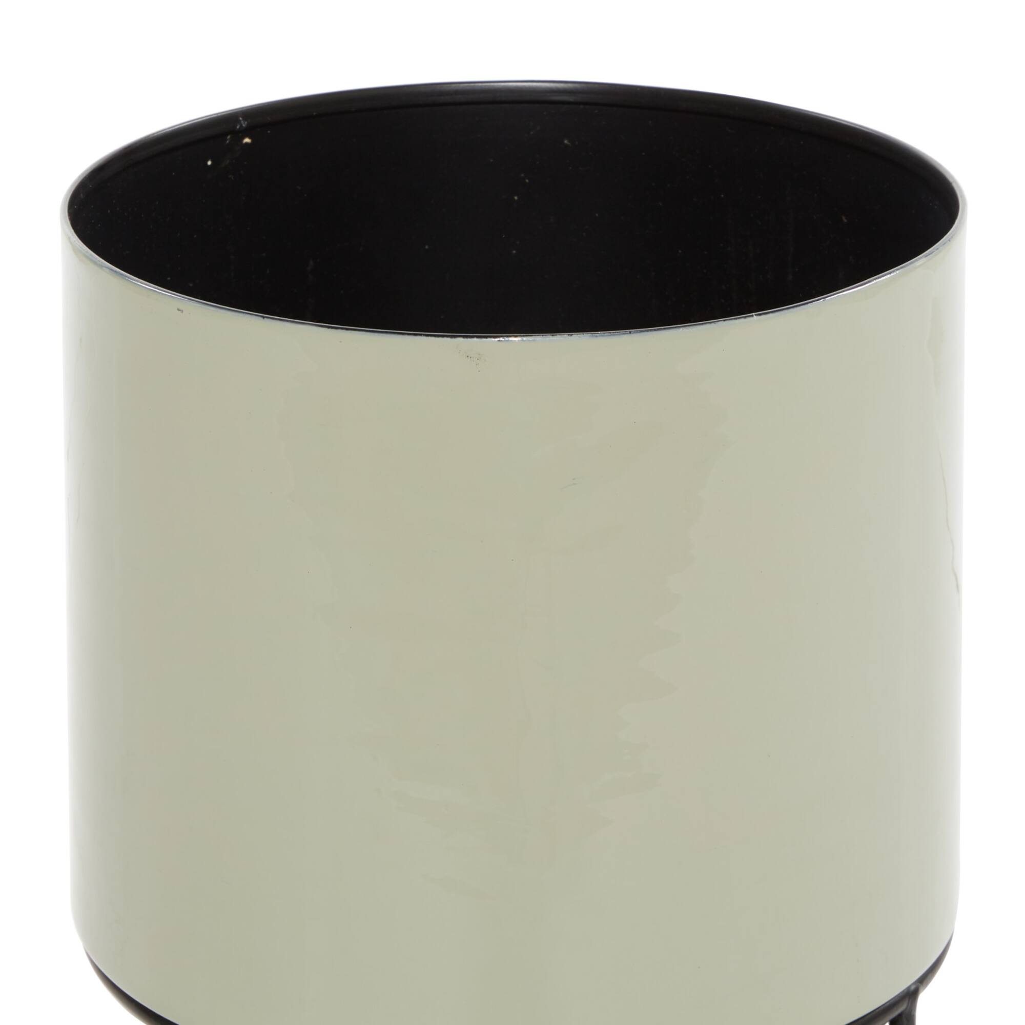 Taupe Metal Contemporary Planter Set